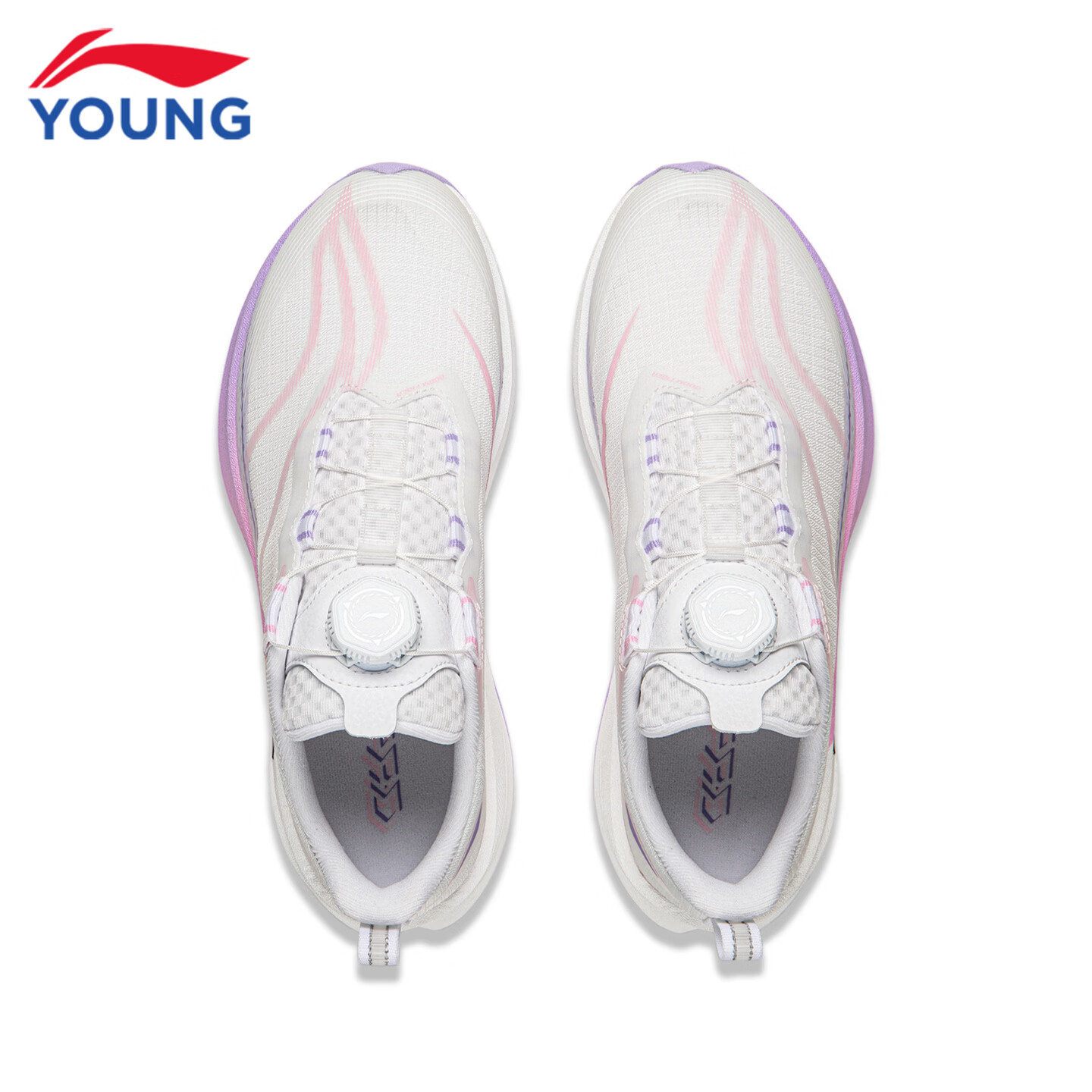 李宁(LI-NING)儿童跑步鞋2026秋季新款赤兔9PRO男女大童低帮䨻丝轻量高回弹跑鞋 标准白/初荷粉22-6 赤兔9 PRO纽扣 33