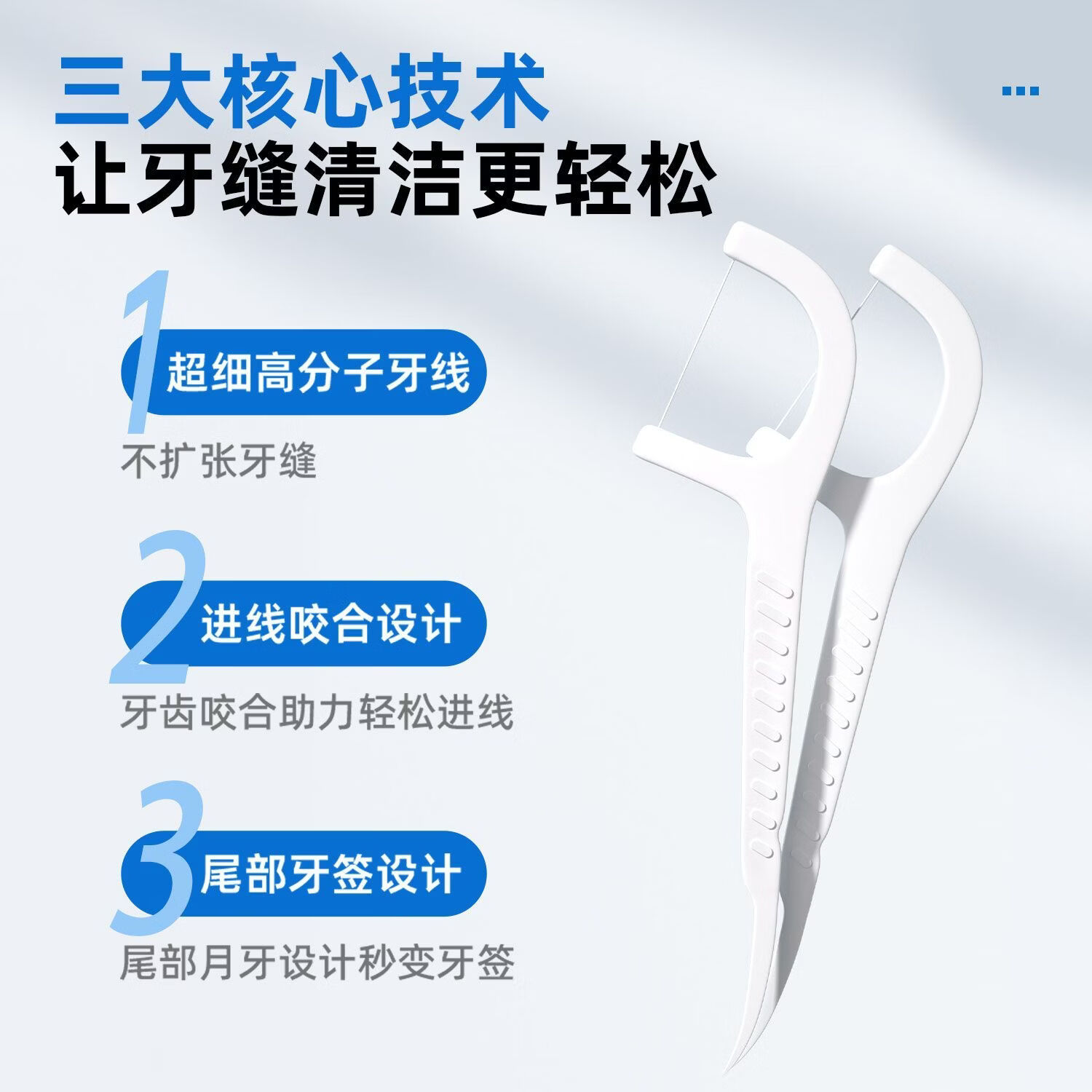 三笑完美沃尔玛同款【专业洁齿】超细耐磨牙线盒装牙签随身剔牙便携家庭装 沃尔玛同款【便携卫生】8盒共400支