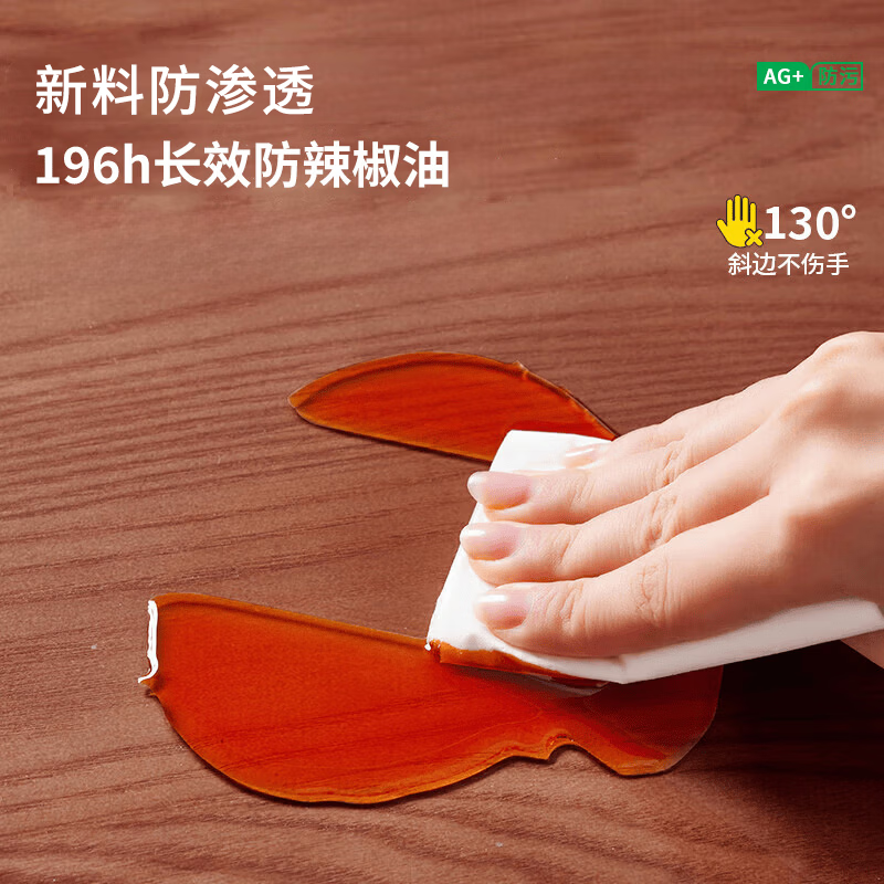朗格【银离子抗菌】母婴食品级透明pvc桌布餐桌防水防油免洗茶几桌垫 【母婴级银离子抗菌长效防油】150°双磨边透明1.6mm 60*120CM