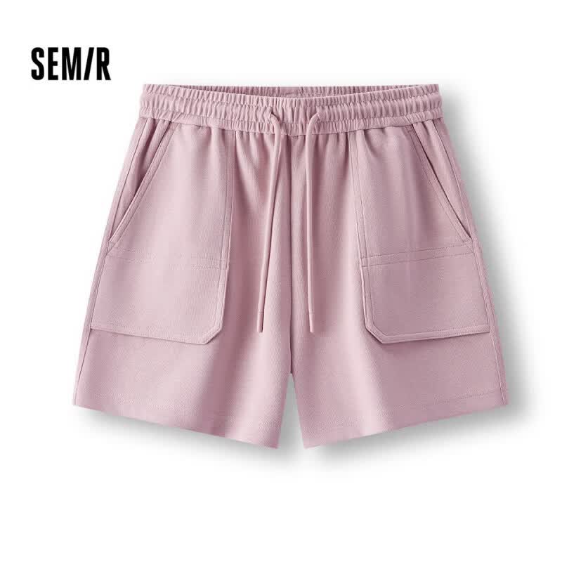 森马（Semir）【福袋】休闲裤阔腿长裤宽松慵懒风夏显瘦字母阔腿裤百搭防晒短裤 女G款-粉色调01315 S