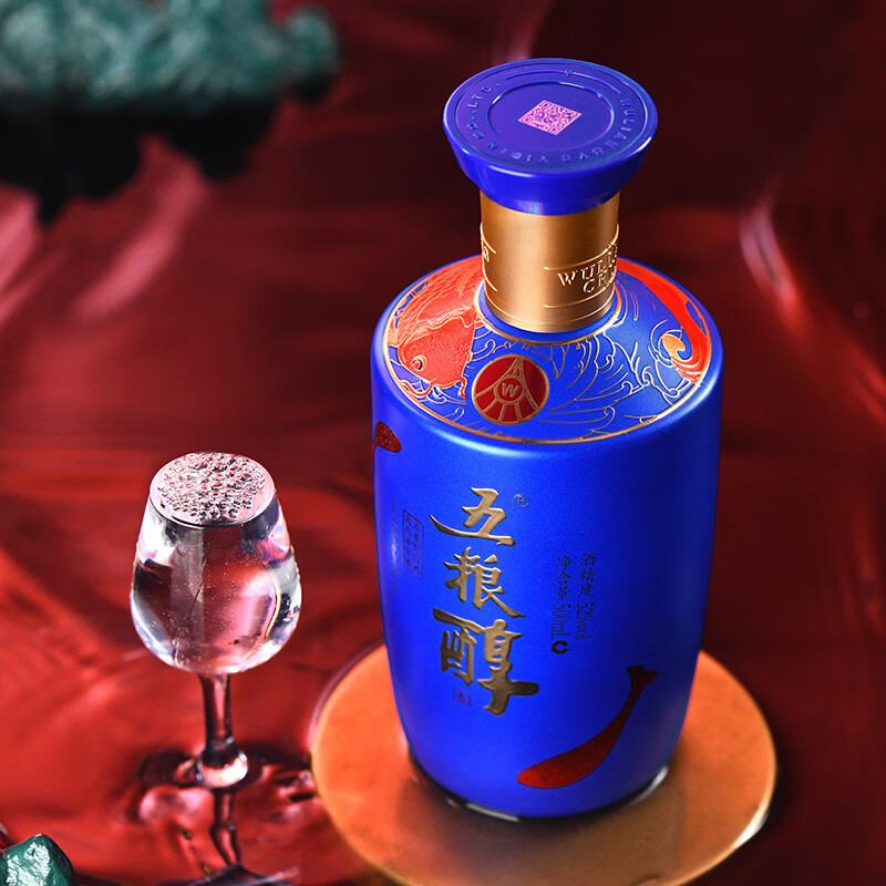 五粮醇锦鲤【正品】五粮液股份 单盒/双支52%vol 浓香型白酒 500ml送礼 52%vol 500mL 1瓶