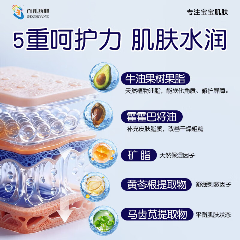 首儿药业儿研所儿童面霜50g婴儿湿疹霜高保湿滋润身体乳精华四季全身可用 【金榜 | 硅霜】15min舒缓保湿 【婴幼配方】儿研所新生儿童面霜秋冬滋润保湿无激素