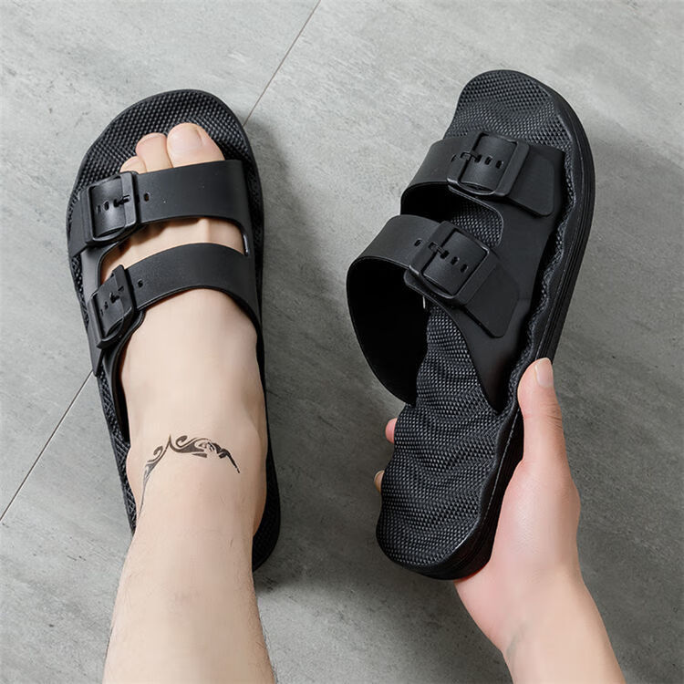 wait await宽胖脚大脚骨宽头老人鞋爸爸鞋拖鞋男士特大码秋季脚肿45高