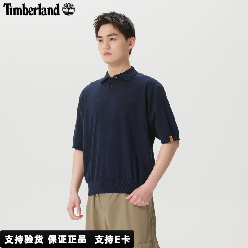 添柏岚（Timberland）polo衫男夏季新款纯短袖亲肤透气户外通勤运动休闲男女同款t恤 A6JAKA2W L