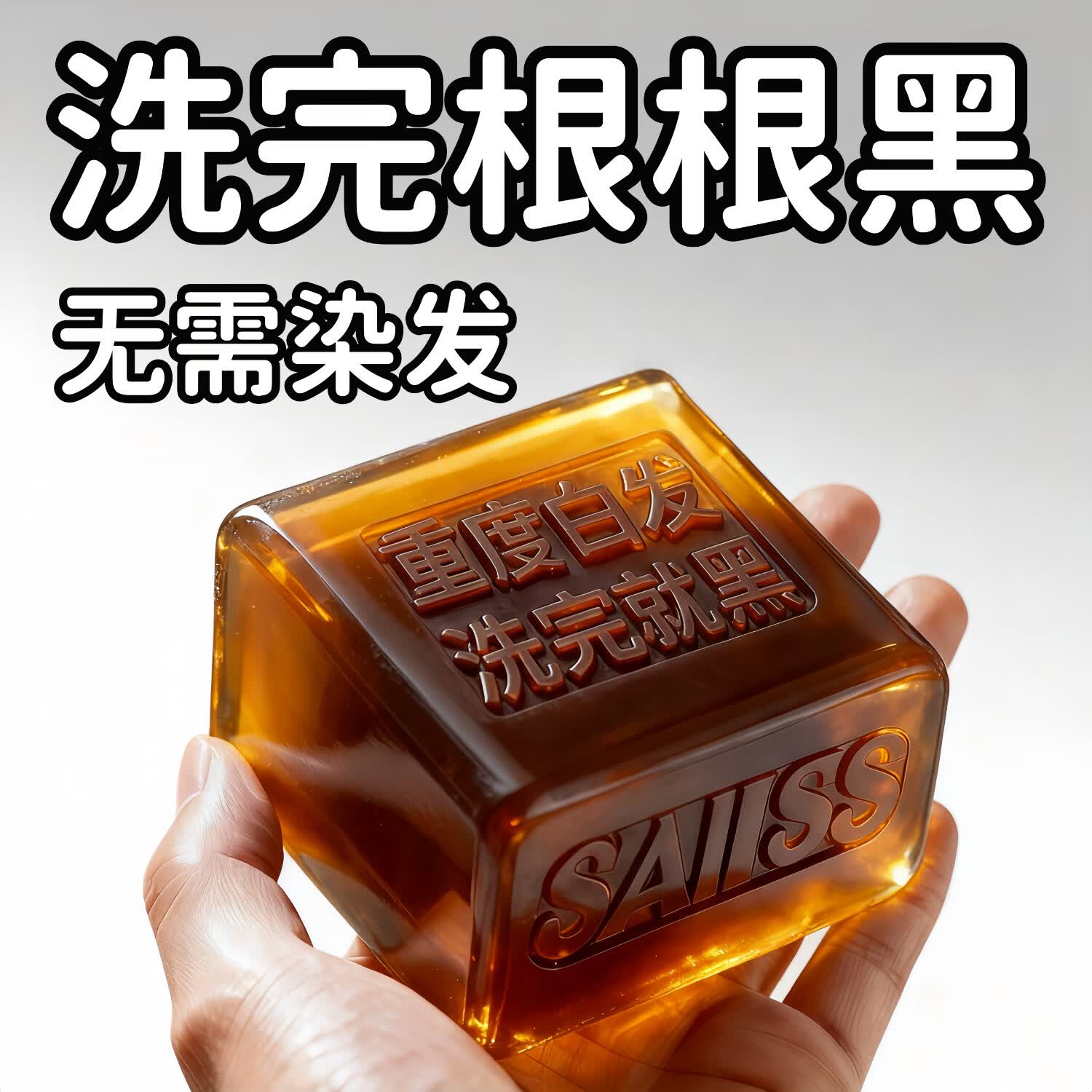 七黎【洗完自然黑】新疆乌斯曼草洗发皂何首乌侧柏叶纯中药手工乌发皂 买3送2【满头白发首选】纯植物更健康