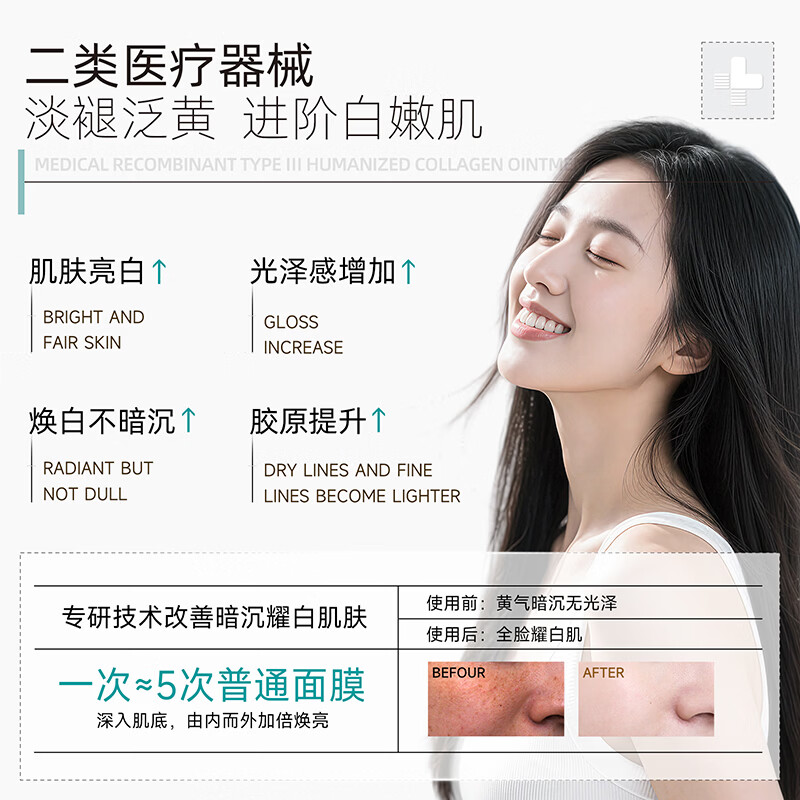 ZHUOCONA 卓康纳胶原霜zoa胶原敷料卓康纳蛋白霜zoa医用重组胶原蛋白敷料面霜 一盒体验装【多买更划算】