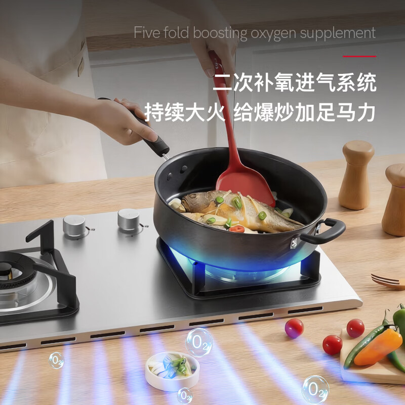 CROWN不锈钢面板灶具【小灶王】5.2kW大火力全铜火盖防爆燃气灶 宽边可调底壳天然气/ 煤气灶 S71402B 液化气20Y 5.0KW煤气罐 不锈钢