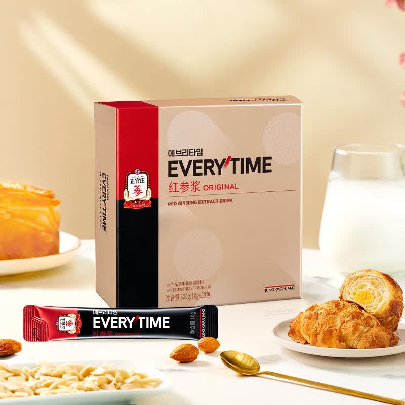 正官庄EVERYTIME人参红参浆口服液300g 李柯以王培延同款滋补礼盒送礼 红参浆 300g*1盒