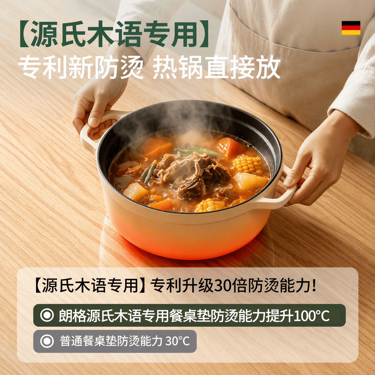 朗格【源氏沐语专用】透明餐桌垫桌布餐桌防水防油免洗2026新款隔热垫 第3代升级 源氏沐语专用【10倍专利防油&防烫】透明款 60*120CM