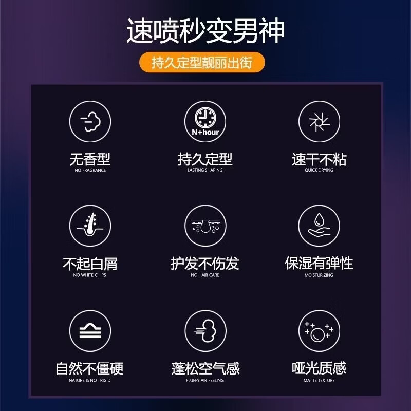 无味干胶定型喷雾发胶保湿强力造型 无味发胶升级大容量420ml 420ml 3瓶