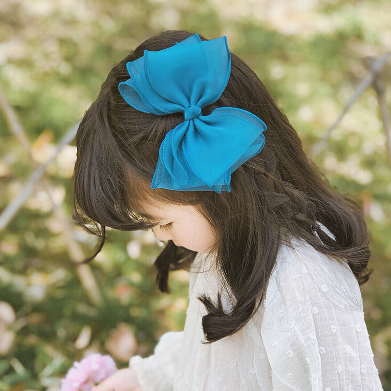 文雨飞 儿童发饰韩版公主仙大蝴蝶结发夹女童唯美发卡女孩宝宝顶夹