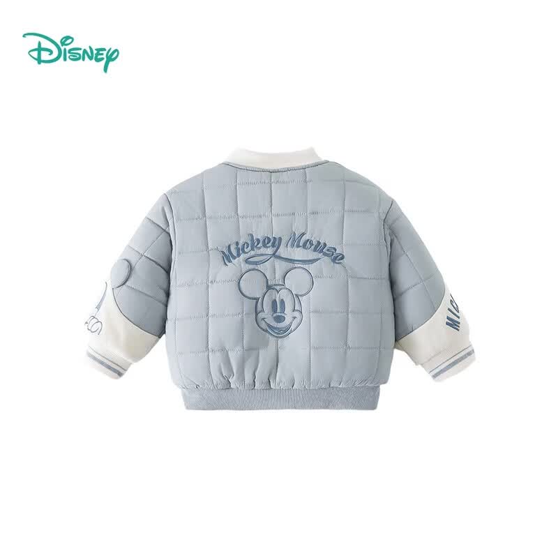 迪士尼(Disney)【清仓棉服】男女童防风夹棉保暖休闲外套卡通学院风秋冬季外套 ZD4ES017浅蓝 100 (建议2-3岁身高90-100cm)
