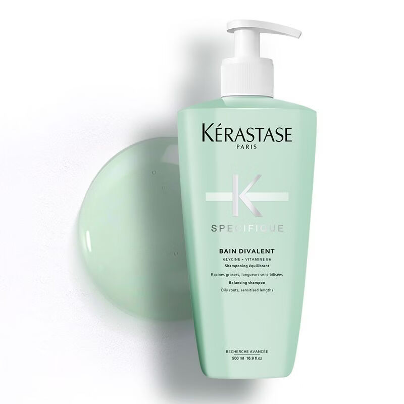 卡诗(KERASTASE)洗发水500ml 双重功能元气姜白金赋活去屑蓬松滋养顺清爽控油去屑 双重净油洗发水500ml【洁净平衡】