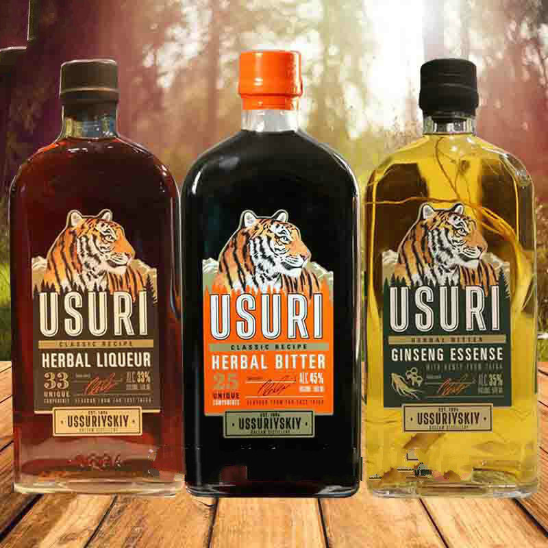 俄罗斯 进口 虎头牌虎 酒人参酒蜜町酒滋补酒 养生伏特加酒 人参蜜酊
