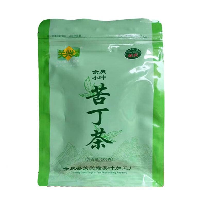 关兴绿余庆小叶苦丁茶 关兴绿牌 贵州特产野生发酵袋泡茶 一级 200g