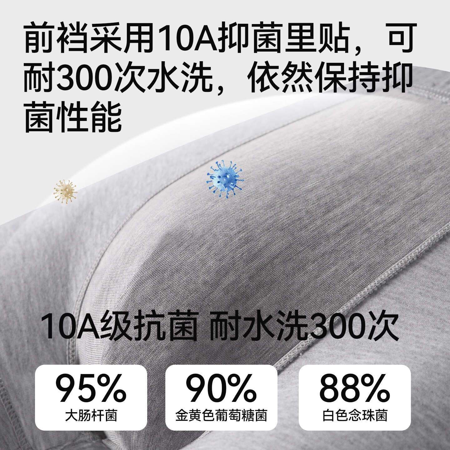 猫人男士内裤纯棉男生抗菌平角裤2026新款透气男式大码四角短裤衩 深麻灰/深麻灰/中麻灰/中麻灰 4条 4XL 【适合体重165-185斤】