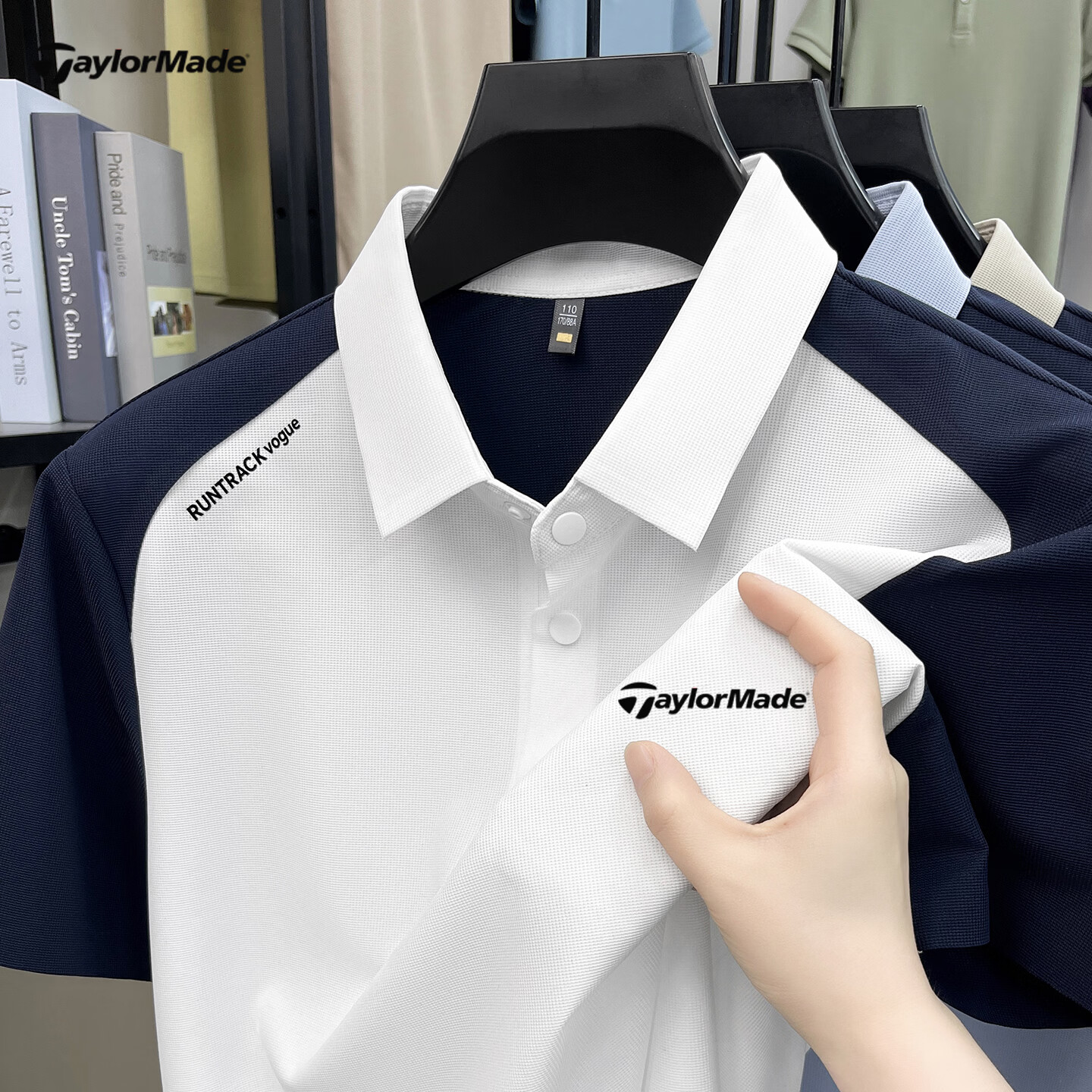 Taylormade泰勒梅男士polo衫冰丝短袖夏季男装男士短袖休闲短袖 月光蓝 常规 4XL 建议180-200斤
