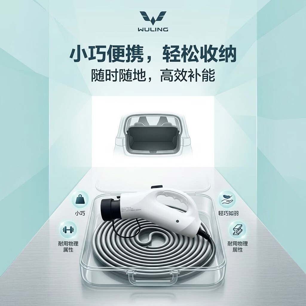 原厂五菱宏光MINIEV迷你马卡龙电动汽车充电器mini充电枪原装 MINI专用-2.5米白色【新款弯款】 现货速发