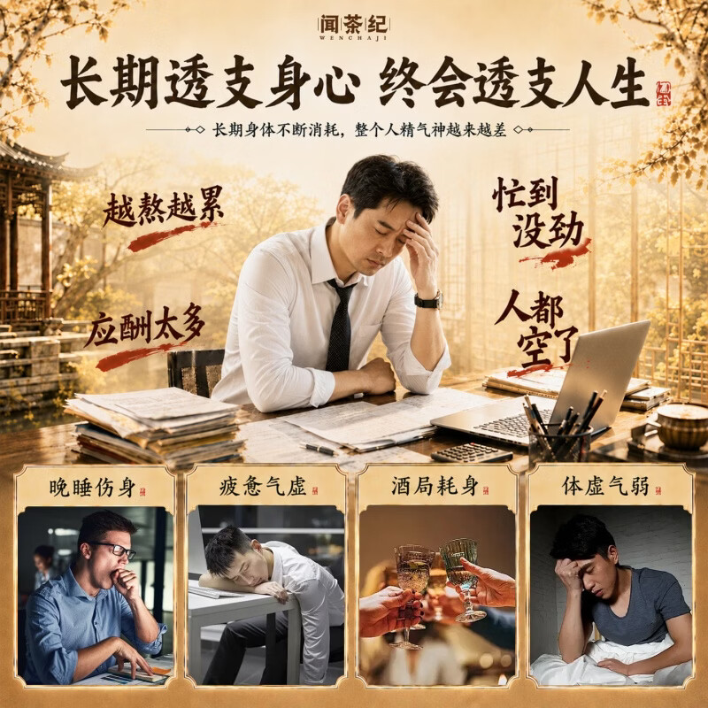 【中华老字号】闻茶纪黄芪菊花枸杞茶养生茶独立透明包装真材实料 150g*1盒【巩固装10g*15包】轻/度喝