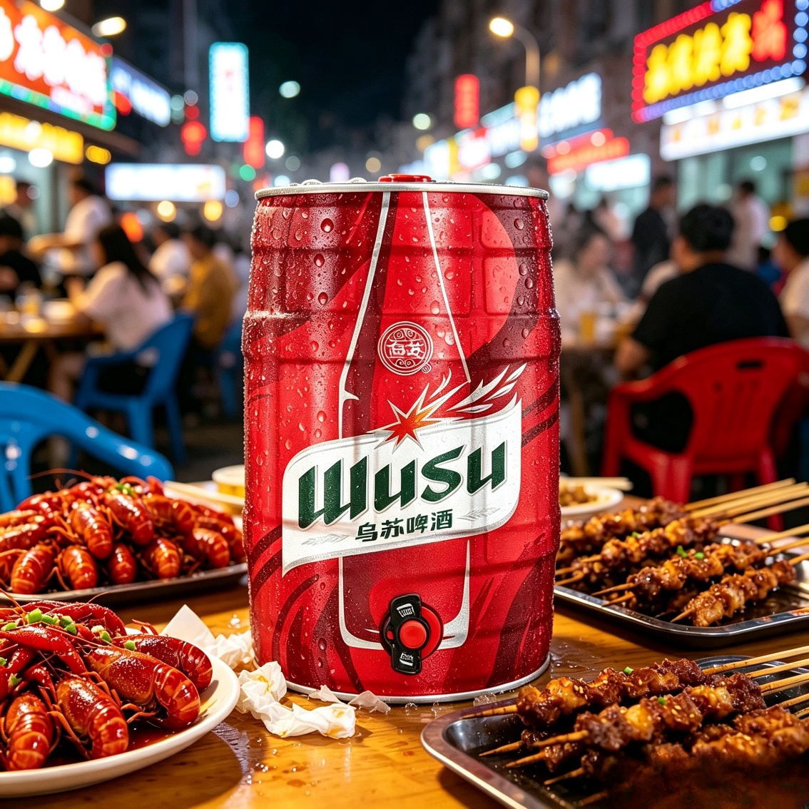 乌苏啤酒(wusu)大红乌苏烈性精酿小麦啤酒5L桶装 效期至26年9月20号 桶装红乌苏 5L 1桶