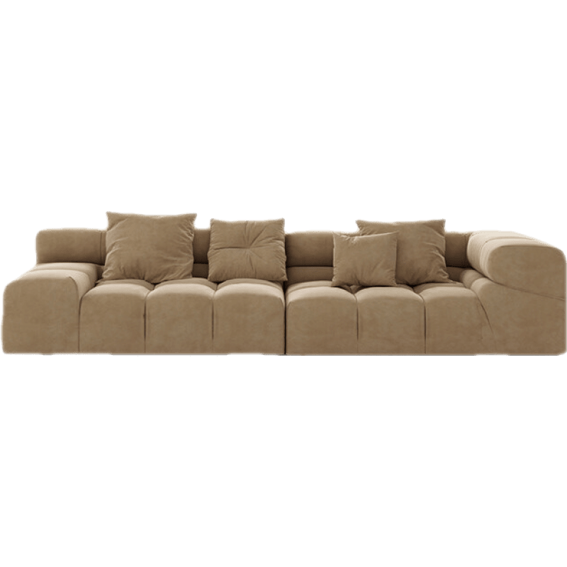 【领神卷1000元】迪伦公馆 沙发 现代轻奢科技布艺沙发大气豆腐块设计师北欧大户型组合U型别墅 组合A1(尺寸图在第二张) 其他