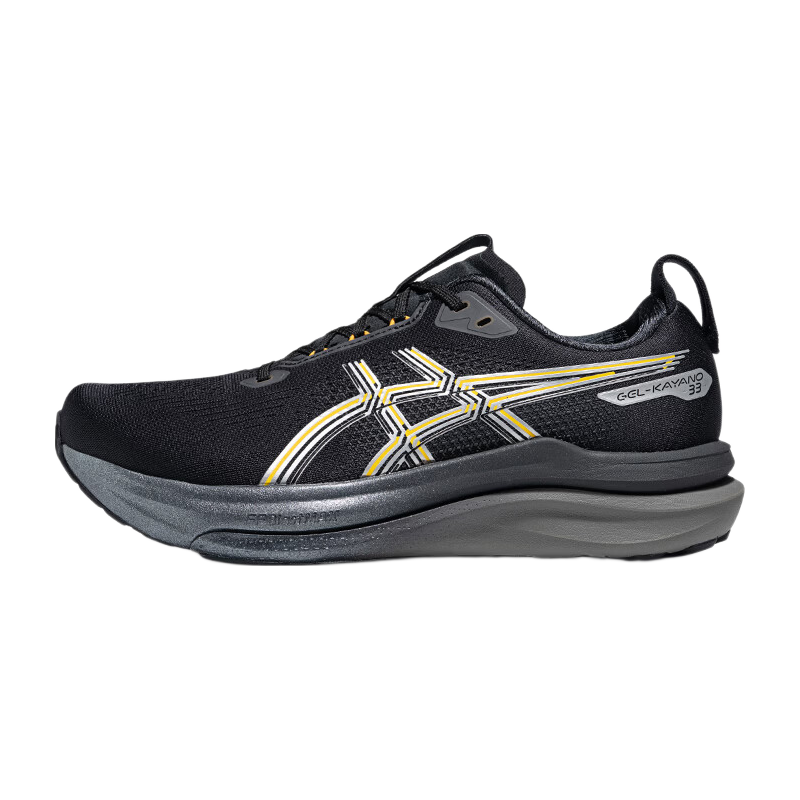 亚瑟士ASICS男子微光系列跑鞋 GEL-KAYANO 33 GLITTER 黑色/银灰色 42.5