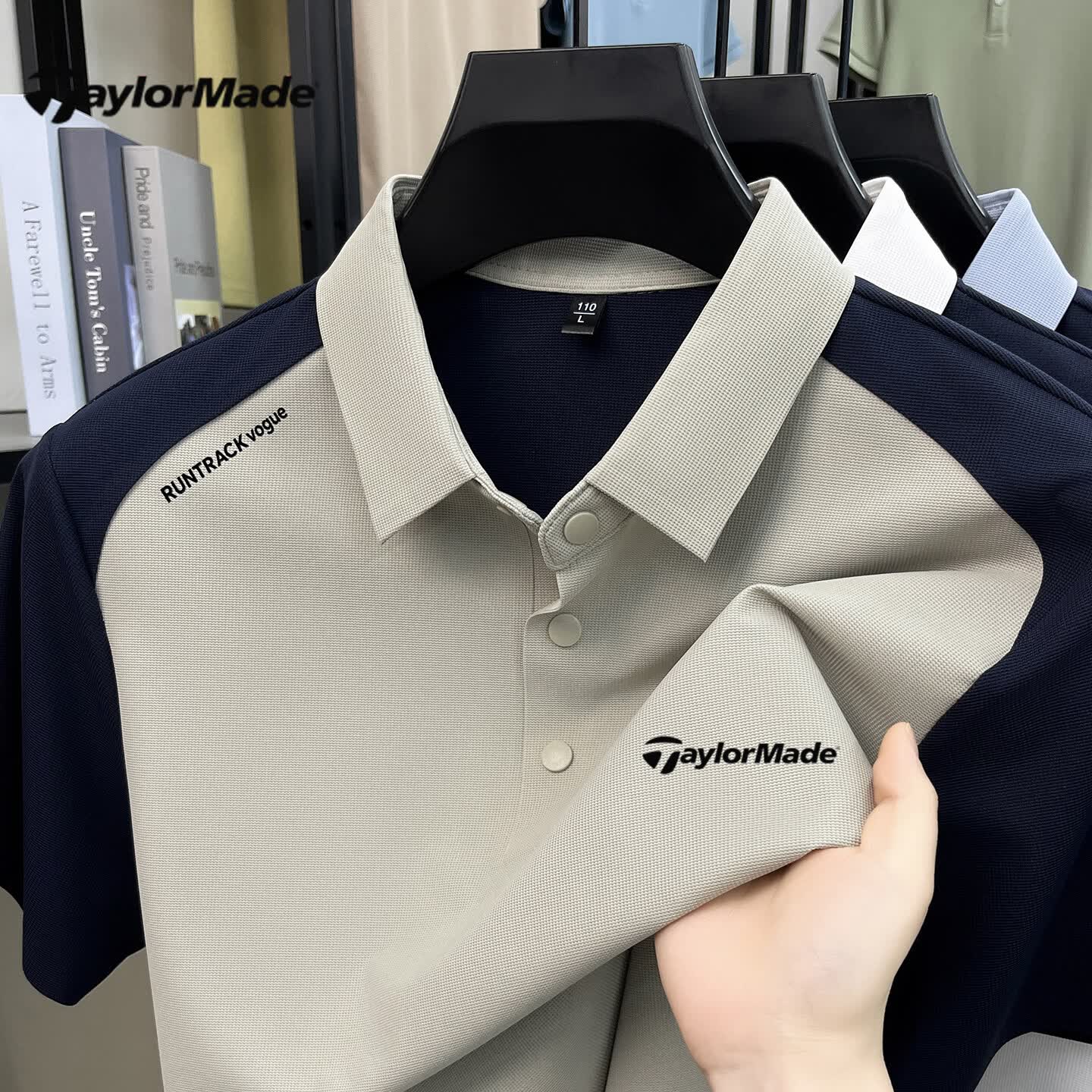 Taylormade泰勒梅男士polo衫冰丝短袖夏季男装男士短袖休闲短袖 月光蓝 常规 4XL 建议180-200斤