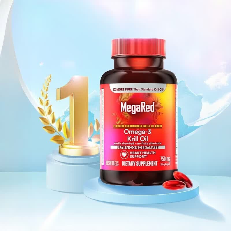 脉拓高纯度虾青素胶囊抗氧化软胶囊 【调节血脂】磷虾油80粒 750mg*1瓶