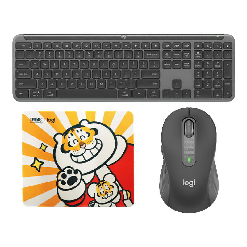 羅技（Logitech）優(yōu)選系列K950 無線藍(lán)牙鍵盤 全尺寸薄輕音鍵盤 雙模辦公鍵盤 筆記本電腦手機(jī)Mac平板ipad薄膜鍵盤 K950+M650【黑色鍵鼠套裝】