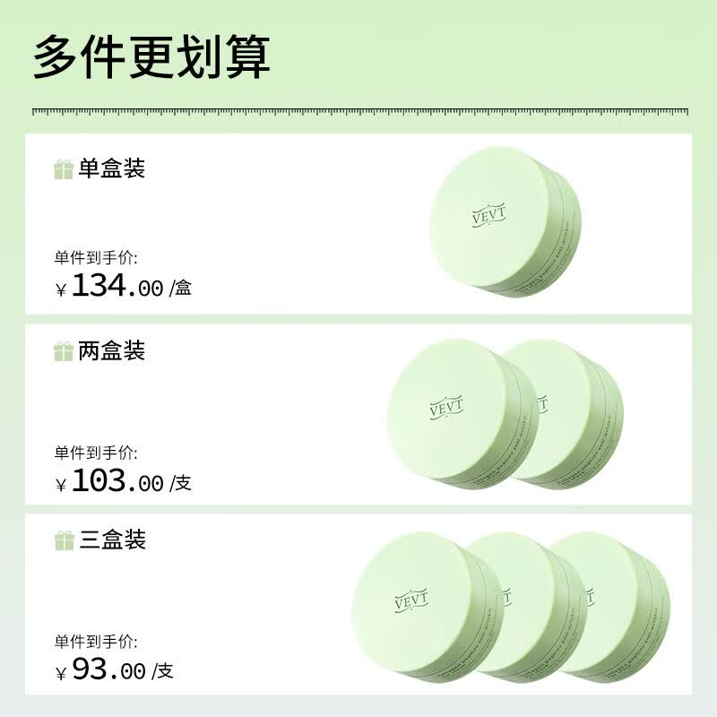 VEVT眼膜vt眼膜贴vev眼膜vet眼膜vevt胶原多肽眼膜抗皱紧致保湿眼膜 3罐装