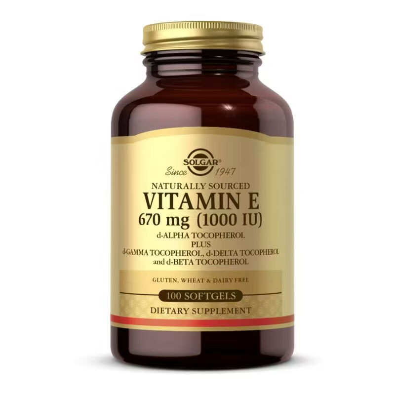 SOLGAR美国维生素E全谱维E高含量1000IU vitamin E 100粒 维生素E 100粒 维生素E 100粒*1瓶 体验装 100ml*1瓶