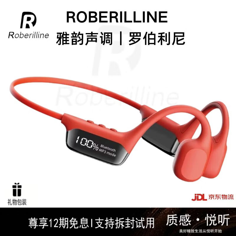 罗伯利尼(ROBERILLINE)【3D视感显示屏】骨传导 蓝牙耳机运动游泳级防水防汗跑步HIFI音效超长续航32G内存清晰通话耳机 卡宾红 【精准定向传音+数字显示屏+32g内存】 京东折扣/优惠券
