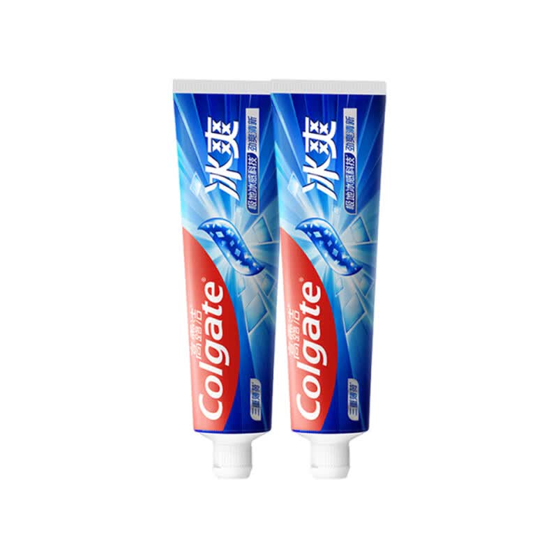 高露洁(Colgate)牙膏冰爽三重薄荷茶香乌龙120g清新口气亮白牙齿口腔护理 三重薄荷120g*2支