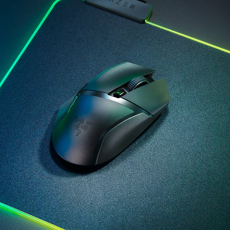 雷蛇(razer)巴塞利斯蛇标准版v3终版x版电竞有线无线游戏鼠标 黑色