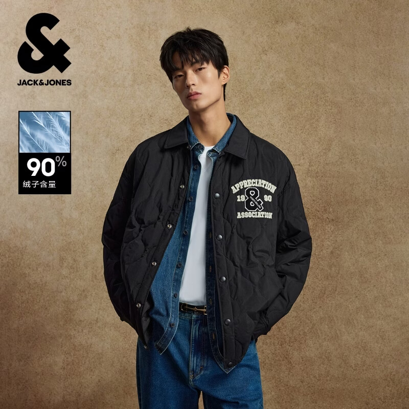杰克·琼斯(JACK&JONES)男装冬季休闲羽绒服合集 225323010 黑色 L (180)