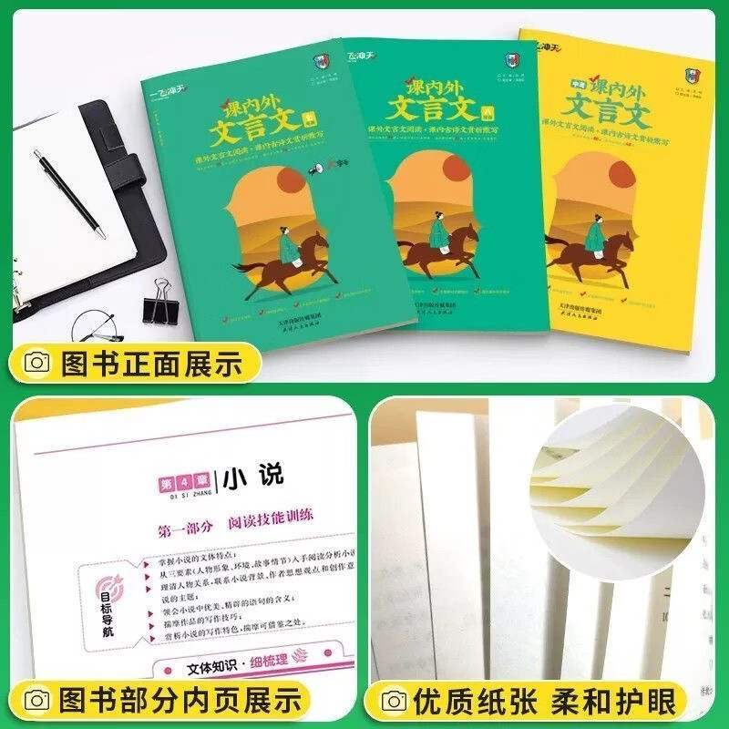 2027天津专版一飞冲天课内外文言文七八九年级中考人教部编版初中语文789年级中考课内古诗文赏析默写课外文言文阅读理解训练 2027  课内外文言文【八年级】