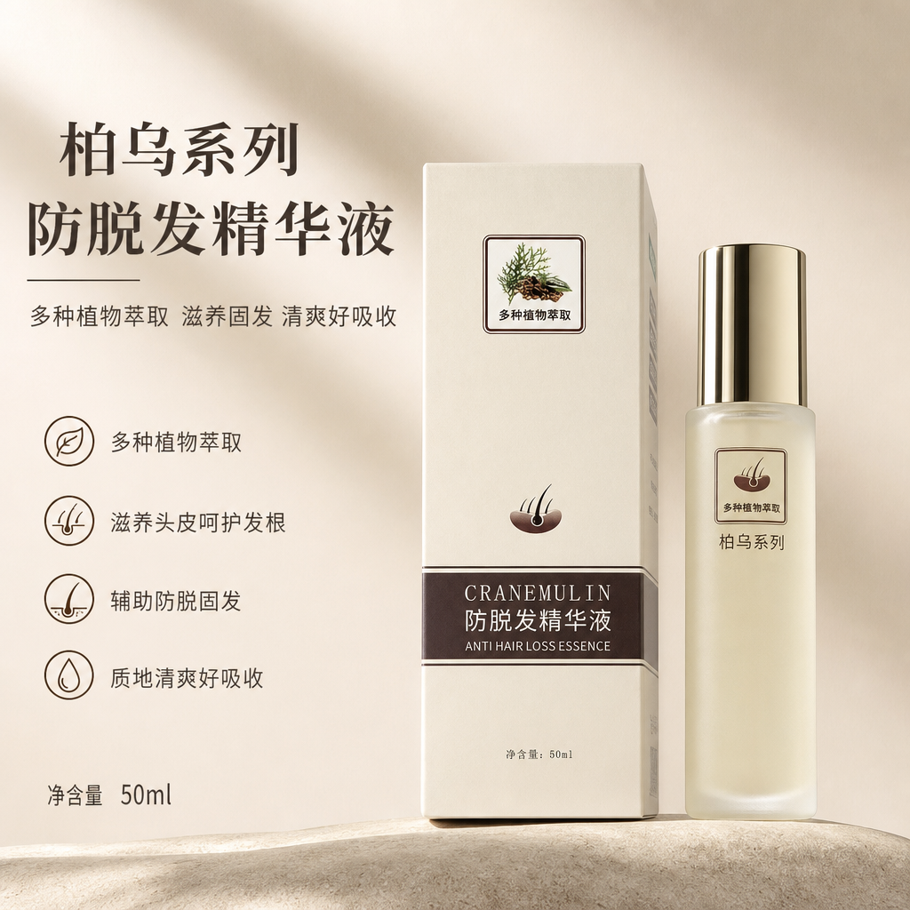 柏咖乌柏乌系列CRANEMULIN防脱精华液植物萃取固发毛囊洗护套装礼物 防脱发精华液