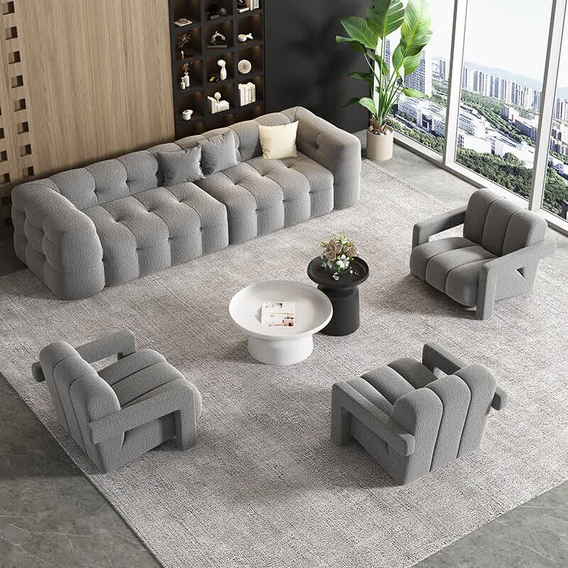 虞萌馨迪高端商务酒店大堂直排弹簧沙发美容院公司贵宾休息区接待洽谈