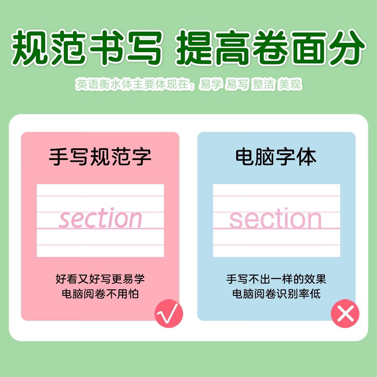 八年级英语上下册临摹字帖衡水体人教版中考必备英语2000词高分作文 临摹字帖4本】8上英语+语文+2000词+高分作文
