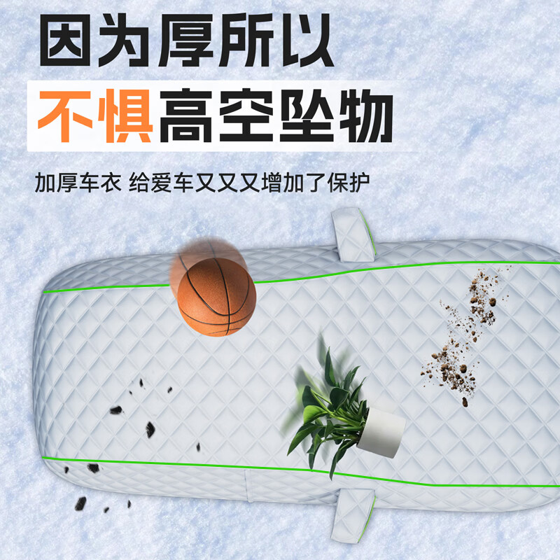 毅亨加厚棉被防冰雹车衣车罩东北内蒙冬季汽车防雪防冻冬天超厚外套罩 特厚棉被车衣【星光银-常规款】防雪防冻-无惧冰雹