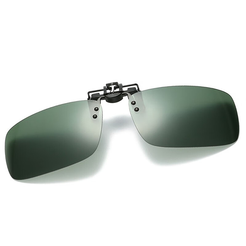 班杰尼隐形小夹可上翻夹片式太阳镜偏光墨镜司机驾驶挂片钓鱼防强光夹片 墨绿片