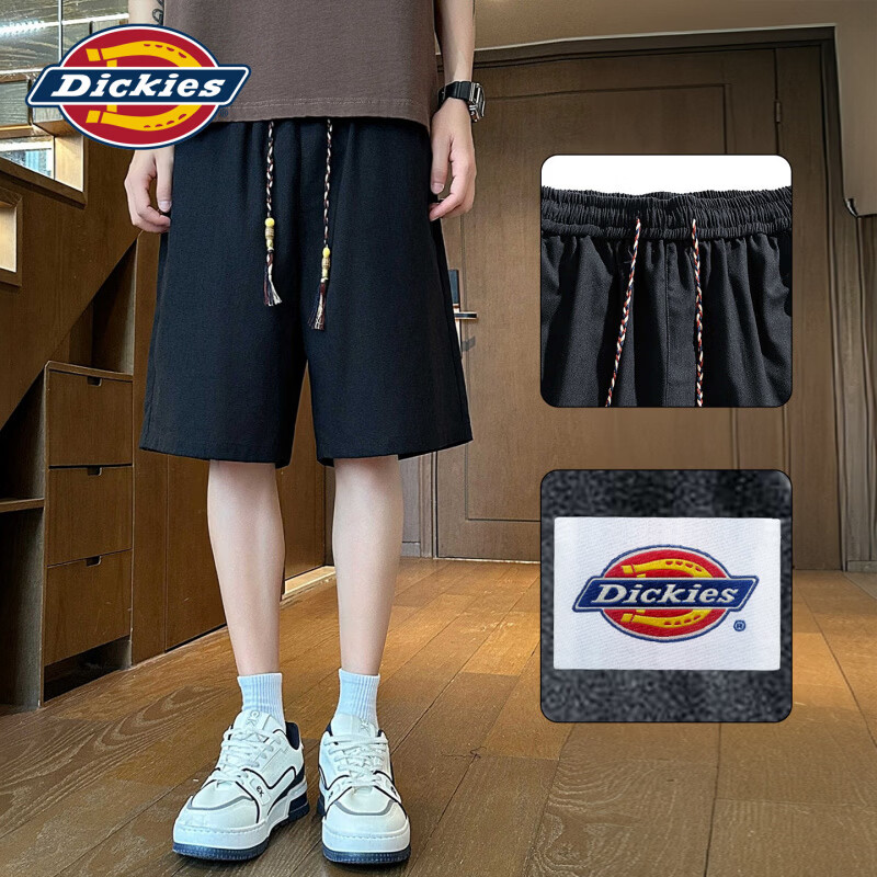 Dickies美式复古休闲短裤男士2026夏季新款宽松直筒凉感百搭五分裤子男装 橄榄色 【官方正品】 L 【建议120-140斤】