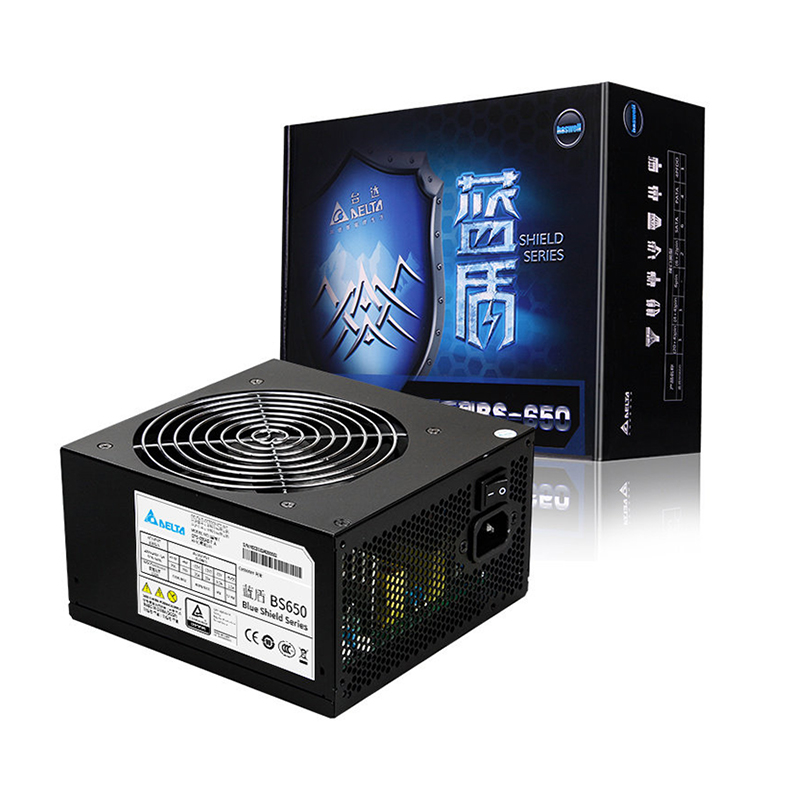 台达（Delta）额定650W 蓝盾BS650电源(主动PFC/支持走背线/12CM 静音风扇/五年质保）