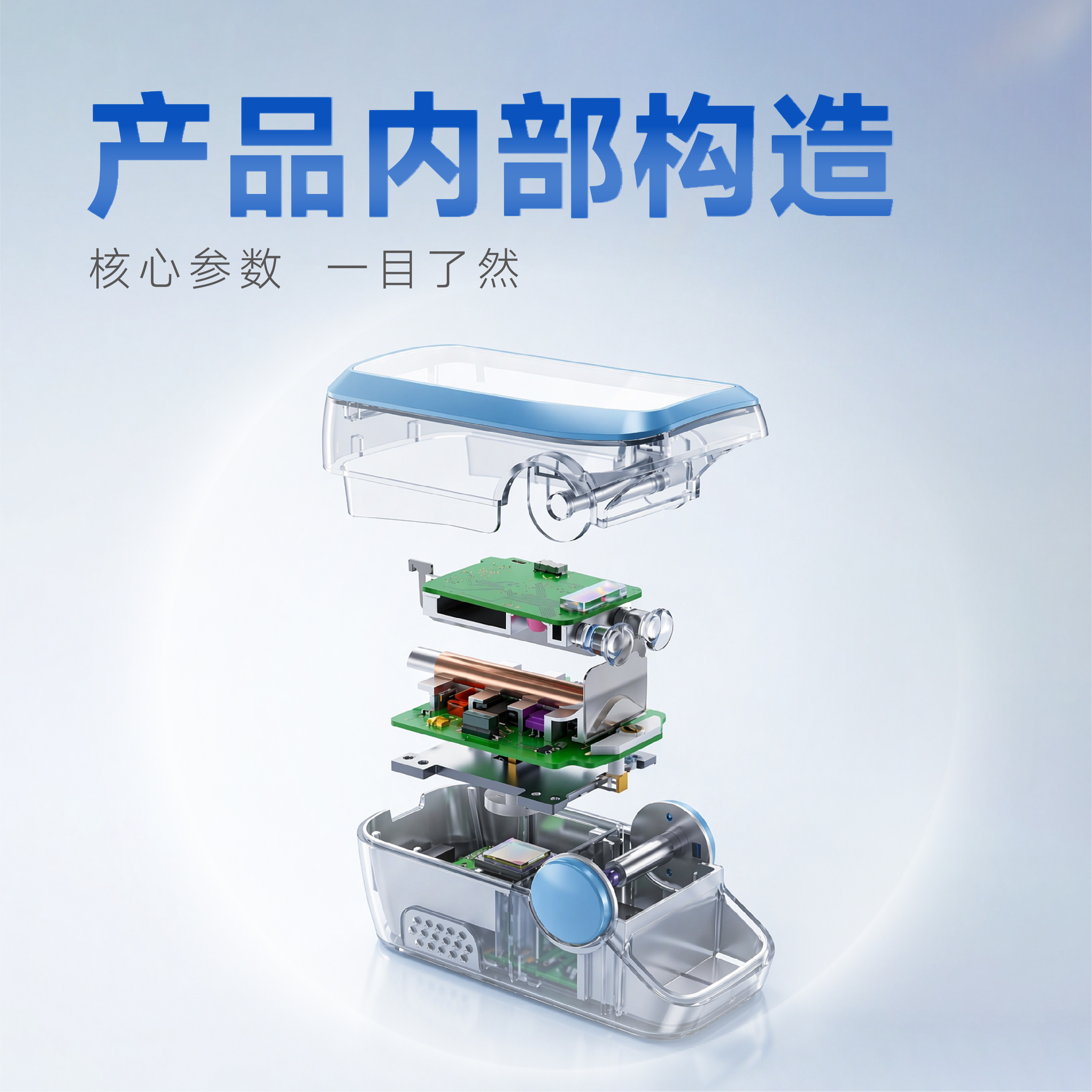 博邦芳舟(GHA)免扎针家用血糖仪无需采血精准检测无创控糖夹手指医用无痛测血糖 【康护版】含血糖,心率,血氧和血流速功能