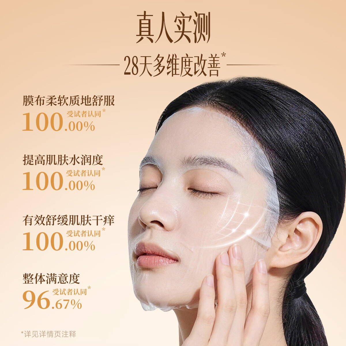 博舒妍(BUTHUNE)抗皱紧致保湿补水修护六胜肽多肽面膜 2盒(黑金 10片)