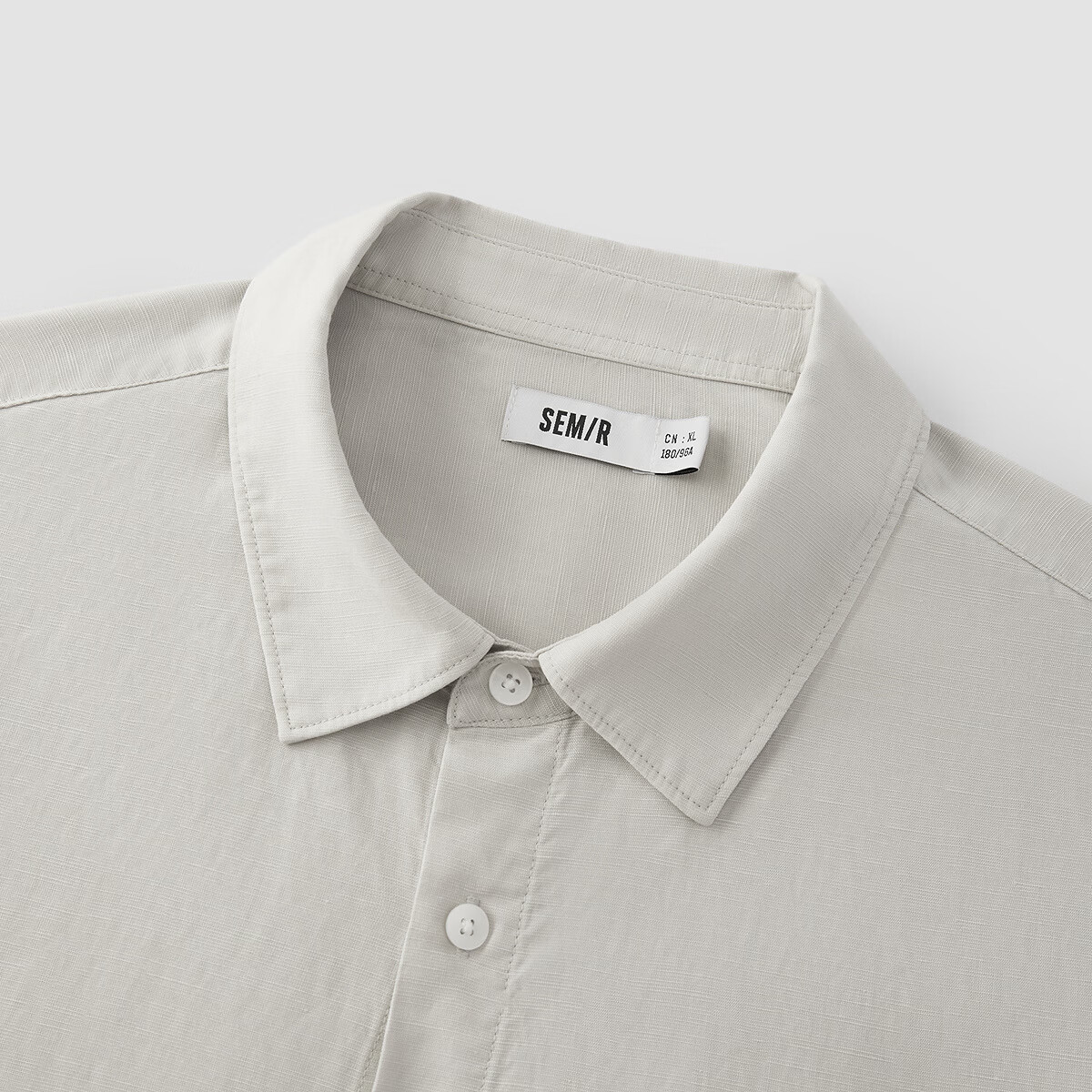 森马(Semir)【王安宇同款】荷兰弟同款森柔|商场同款牛仔短裤男夏季2026新款 【翻领长袖衬衫】晨灰20195 XL