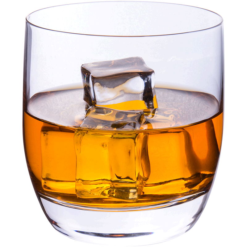 威士忌酒杯家用欧式水晶玻璃洋酒杯酒吧创意钻石八角啤酒杯酒具套装 罗马款290ml 6支装+钻石杯架