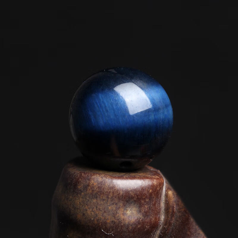 莫琳6a蓝虎眼石散珠子半成品diy手工编织饰品配件串珠虎睛石 蓝虎眼