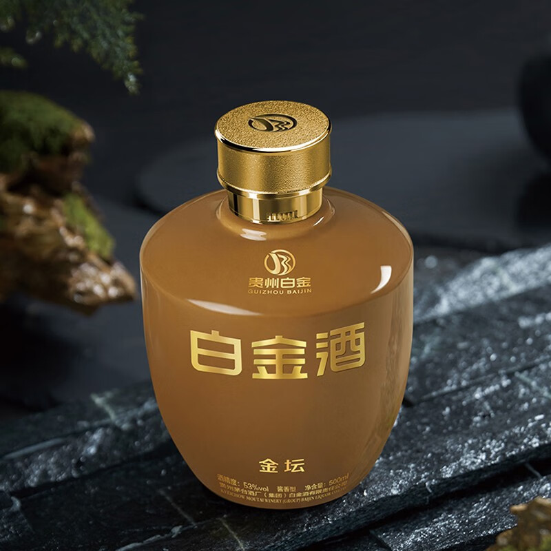 贵州茅台集团白金酒公司 酱香型53度高度白酒 白金酒(金坛) 500ml*1单