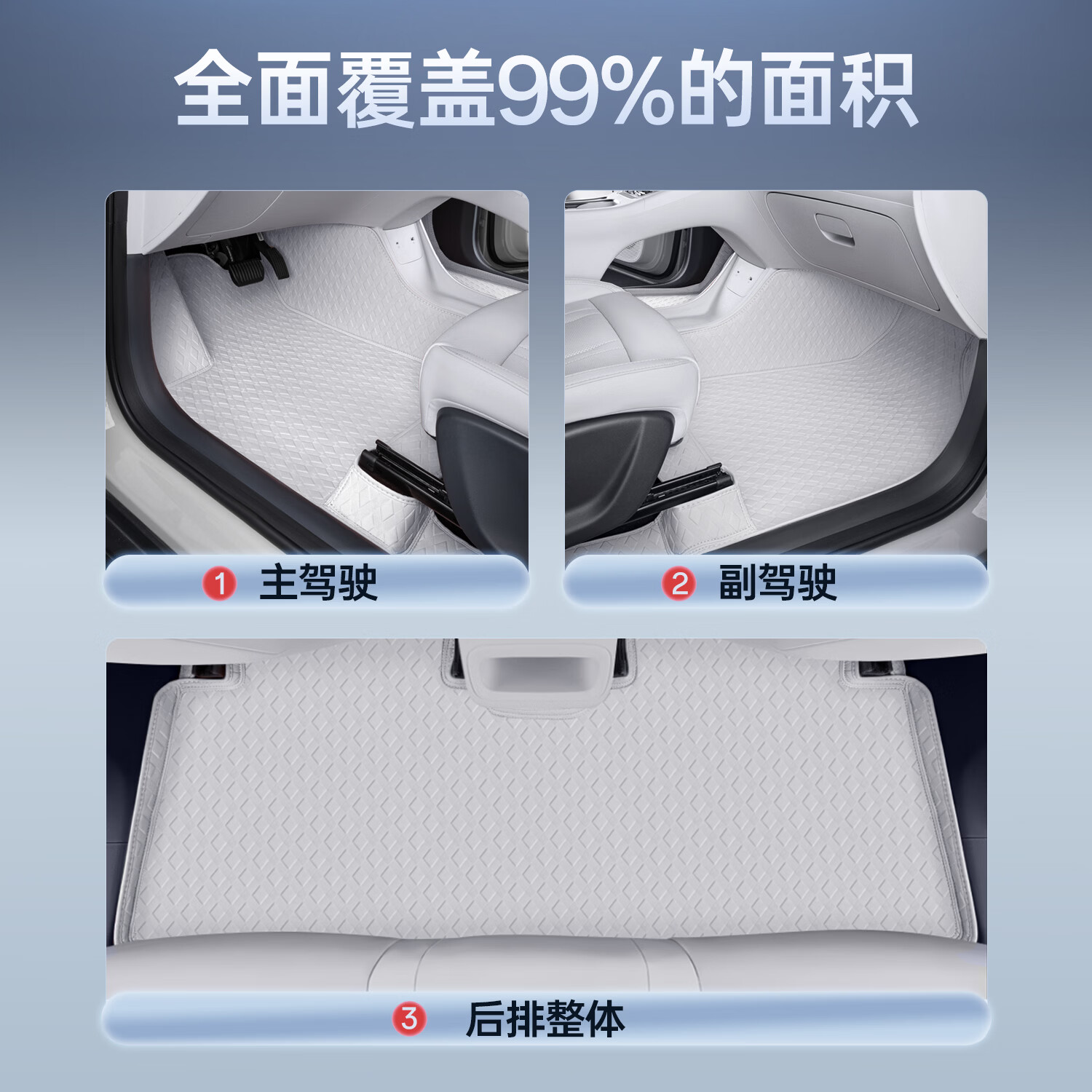 晋莱适用于26款小鹏MONA L03脚垫全包围小鹏L03专用脚垫改装内饰配件 【气宇灰脚垫】魔印防水